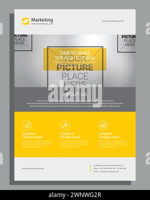 Concevez un rapport annuel, une couverture, des brochures vectorielles, des dépliants, des présentations ou un dépliant Illustration de Vecteur