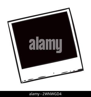 Illustration vide Doodle instant Retro photo Frame Illustration de Vecteur