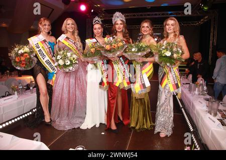Miss Deutschland 2024 Celina Weil (Miss MGO Mitteldeutschland), Vize Miss Deutschland und Top Model Allemagne 2024 Taya Wolf (Miss MGO Ostdeutschland), Banque D'Images