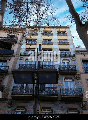 Bâtiment la Ramba, Barcelone Banque D'Images