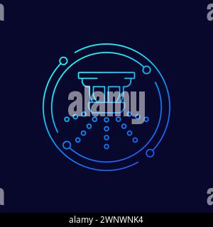 icône de gicleur d'incendie, conception linéaire Illustration de Vecteur