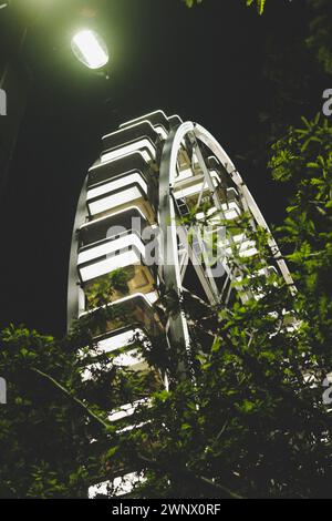 Grande roue de Budapest la nuit, Budapest Eye Banque D'Images