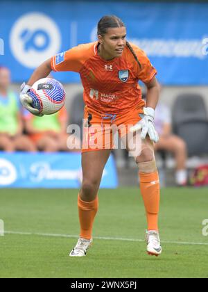 Parramatta, Australie. 02 mars 2024. Jada Leanne Mathyssen-Whyman de l'équipe Sydney FC est vue en action lors du match de la saison 18 de Liberty A-League 2023/24 entre Western Sydney Wanderers FC et Sydney FC qui se tient au CommBank Stadium. Score final Sydney FC 2:0 Western Sydney Wanderers. Crédit : SOPA images Limited/Alamy Live News Banque D'Images