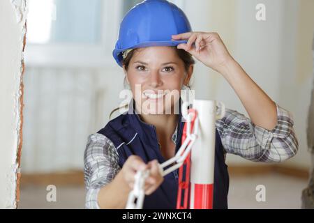 gros plan sur la sécurité d'un chantier Banque D'Images