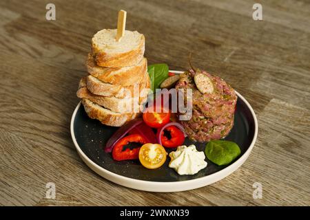 Steak tartare appetizer Banque D'Images