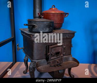 Musée Cerdà à Puigcerdà. Chambres qui recréent une maison traditionnelle de Cerdagne (Puigcerdà, Gérone, Catalogne, Espagne, Pyrénées) Banque D'Images