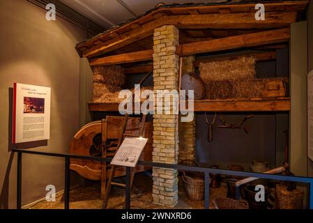 Musée Cerdà à Puigcerdà. Chambres qui recréent une maison traditionnelle de Cerdagne (Puigcerdà, Gérone, Catalogne, Espagne, Pyrénées) Banque D'Images