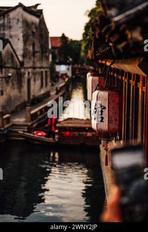 Le Grand canal de Suzhou Banque D'Images