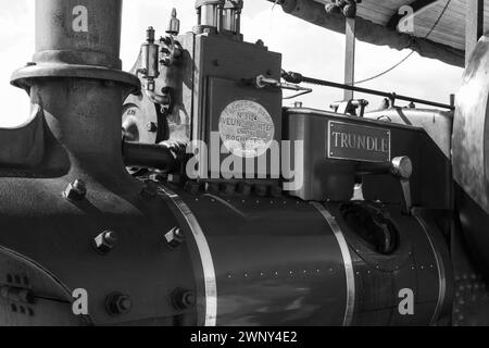 Drayton.Somerset.United kingdom.August 19th 2023.an Aveling et porter 10 tonnes rouleau de route appelé Trundle de 1902 est exposé à a Yesterdays Farming Banque D'Images