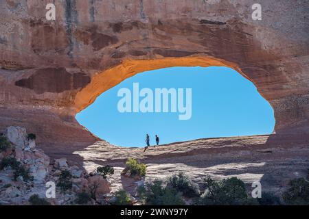 Wilson's Arch au sud du parc national d'Arches et de Moab début octobre dans l'Utah Banque D'Images