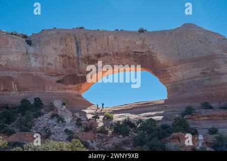 Wilson's Arch au sud du parc national d'Arches et de Moab début octobre dans l'Utah Banque D'Images