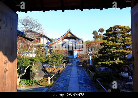 Tenryu-ji, un vénérable temple zen à Arashiyama, Susukinobabacho, Sagatenryuji, Ukyo Ward, Kyoto, Japon Banque D'Images