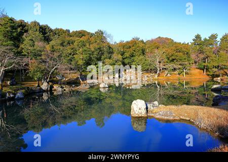 Tenryu-ji, un vénérable temple zen à Arashiyama, Susukinobabacho, Sagatenryuji, Ukyo Ward, Kyoto, Japon Banque D'Images