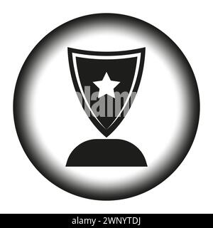 Icône de bouclier étoile. Symbolise la protection, l'honneur. Représente la force, la sécurité. Illustration vectorielle. SPE 10. Illustration de Vecteur