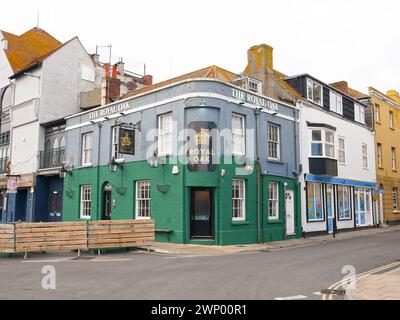 The Royal Oak on Custom Road dans la vieille ville de Weymouth, Dorset, Angleterre, Royaume-Uni. Banque D'Images