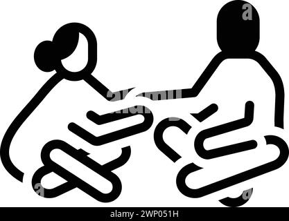 Icône pour soeur et frère, soeur Illustration de Vecteur