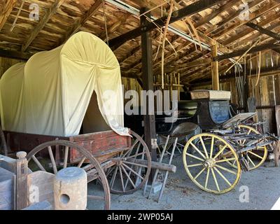 1800 Historic Carriage House Interior dans le parc d'État de Spring Mill Banque D'Images