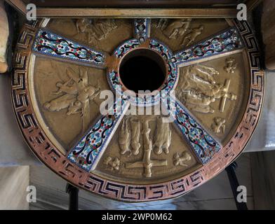 L'autel de la Crucifixion, église du Saint-Sépulcre, Jérusalem, Israël Banque D'Images