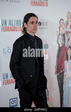 Rome, Italie. 04 mars 2024. Andrea Carpenzano participera à la photocall pour le film ''un Altro Ferragosto'' à Rome, Italie, le 4 mars 2024. (Photo de Luca Carlino/NurPhoto) crédit : NurPhoto SRL/Alamy Live News Banque D'Images