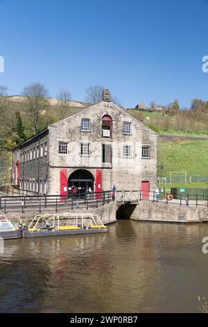 Standedge Visitor Centre, Marsden tunnel End, entrepôts à tunnel End - maintenant un musée. Banque D'Images