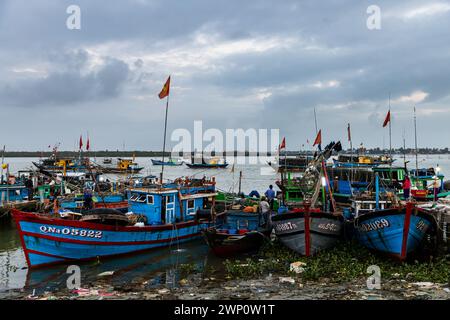 Le port de pêche de Hoi an au Vietnam Banque D'Images