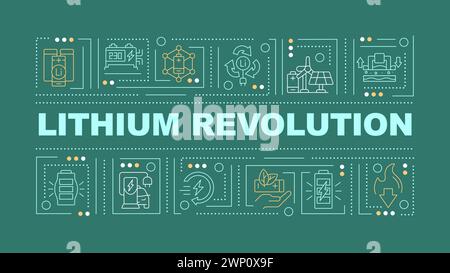 Concept de mot vert révolution lithium Illustration de Vecteur