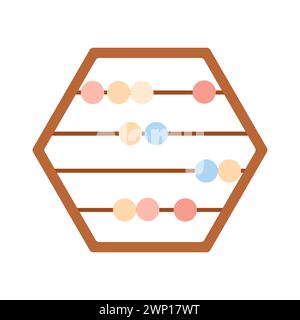 Jouet éducatif en bois. Jeux Montessori pour les tout-petits, illustration vectorielle de dessin animé de divertissement pour enfants Illustration de Vecteur