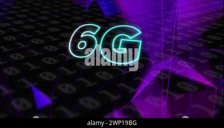 Image de texte 6g sur le traitement des données et les formes Banque D'Images