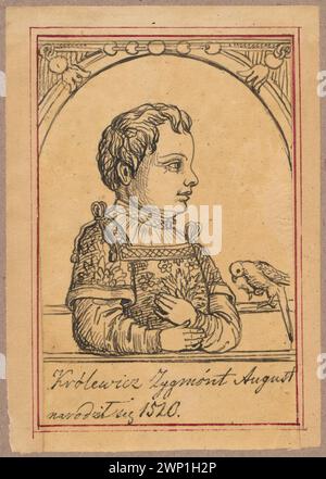 Portrait tiré du profil du roi Zygmunt II août, jeune prince ; petit, Aleksander (1814-1884) ; 1830-1884 (1830-00-00-1884-00-00) ; petit, Aleksander (1814-1884), Lesser, Aleksander (1814-1884) - collections, Lesser, Emiljan Stanisław (Baron - 1847-1912), Lesser, Emiljan Stanisław (Baron - 1847-1912) - collection, Lesser, Wiktor Stanisław Zygmunt (Baron - 1853-1935), Lesser, Wiktor Stanisław Zygmunt (Baron - 1853-1935) - collection, XVIe siècle, Zygmunt II August (roi polonais - 1520-1572), Zygmunt II (roi polonais - 1520-1572 ) - iconographie, cadeau (provenance), rois, personaliti Banque D'Images