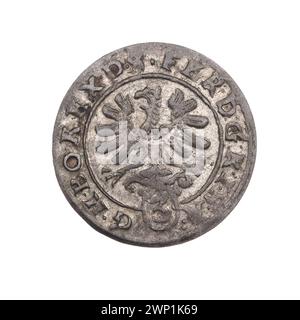 3 Krajcary ; Ferdynand II Habsbourg (empereur germano-romain ; 1617-1637), Rieger, Hans (1580-1653) ; 1622 (1622-00-00-1622-00) ; Wrocław (armoiries), lettres, lettres HR, armoiries urbaines (iconogr.), City coins, aigle de Silésie (iconogr.), Eagles, bouclier à quatre voies avec champ de coeur, armoiries, blasons, boucliers, boucliers, boucliers Banque D'Images