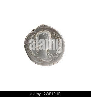 Denarius ; Marek Aureliusz (121-180, empereur romain 161-180), Faustina Younger (VERS 130-176, impératrice romaine 161-176) ; 161-176 (161-00-00-176-00-00); Banque D'Images