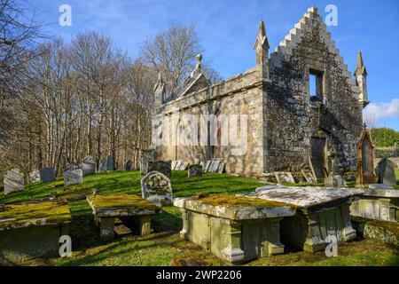 Dun, ancienne église paroissiale sur le terrain de House of Dun près de Montrose, Angus, Écosse, Royaume-Uni Banque D'Images