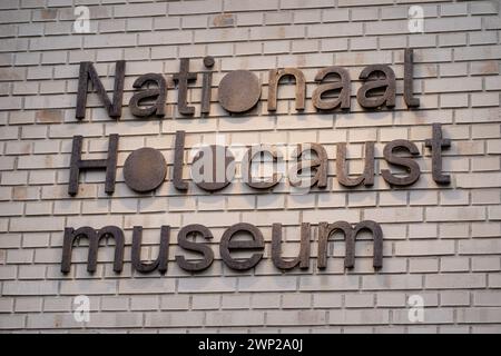 Amsterdam, pays-Bas. 05 mars 2024. AMSTERDAM - L'extérieur du Musée national de l'Holocauste. Le musée sur l'histoire de la persécution des Juifs aux pays-Bas ouvre ses portes au public le 11 mars. ANP BART MAAT netherlands Out - belgium Out Credit : ANP/Alamy Live News Credit : ANP/Alamy Live News Banque D'Images