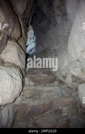 03 février 2024 Italie, Sardaigne, Nuoro, Bortigali village préhistorique de Nuraghe Orolu Banque D'Images