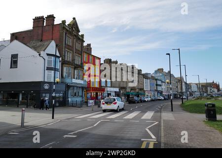 Vue d'ensemble des entreprises locales sur le front de mer à Morecambe, dans le nord-ouest de l'Angleterre Banque D'Images