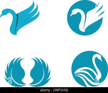 Logo vectoriel Modèle Swan illustration design Illustration de Vecteur