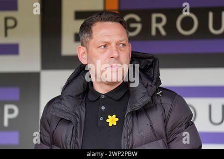 Rotherham, Royaume-Uni. 02 mars 2024. Leam Richardson, entraîneur de Rotherham United FC contre Sheffield mercredi FC Sky Bet EFL Championship match au Aesseal New York Stadium, Rotherham, Angleterre, Royaume-Uni le 2 mars 2024 Credit : Every second Media/Alamy Live News Banque D'Images