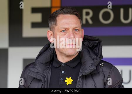 Rotherham, Royaume-Uni. 02 mars 2024. Leam Richardson, entraîneur de Rotherham United FC contre Sheffield mercredi FC Sky Bet EFL Championship match au Aesseal New York Stadium, Rotherham, Angleterre, Royaume-Uni le 2 mars 2024 Credit : Every second Media/Alamy Live News Banque D'Images
