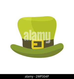 St patrick, chapeau vert. illustration vectorielle sur fond blanc pour carte postale, t-shirt, autocollant, vecteur Illustration de Vecteur