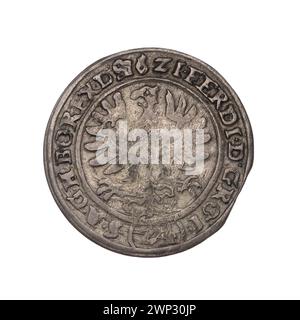 24 Krajcary ; Ferdynand II Habsbourg (empereur germano-romain ; 1617-1637), Rieger, Hans (1580-1653) ; 1621 (1621-00-00-1621-00) ; Wrocław (armoiries), lettres, lettres HR, armoiries urbaines (iconogr.), City coins, aigle de Silésie (iconogr.), Eagles, bouclier à quatre voies avec champ de coeur, armoiries, blasons, boucliers, boucliers, boucliers Banque D'Images