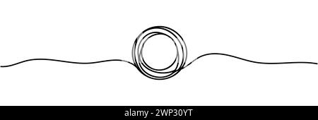 cercle griffonnage à la main dessiné une ligne. Illustration de Vecteur