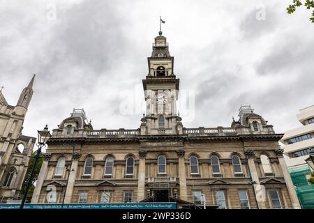 Le Dunedin Town Hall, ou Dunedin Centre, est un bâtiment municipal situé au cœur de Dunedin, en Nouvelle-Zélande, et abrite le conseil municipal. Banque D'Images