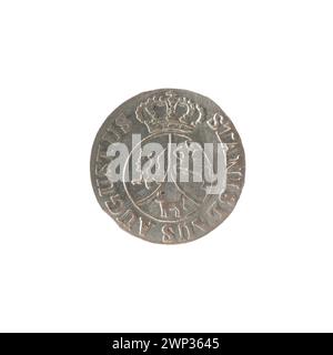 La pièce de 1794 6 GROSZY a été émise sous le règne du roi Stanisław August Poniatowski de Pologne. Il s'agit d'une pièce de cuivre avec la dénomination '6 Grossix', avec un blason couronné sur l'avers et l'année '1794' sur le revers, frappée à la monnaie de Varsovie dans le cadre de la monnaie polonaise du XVIIIe siècle. Banque D'Images