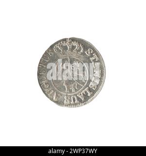 La pièce de 1794 6 GROSZY a été émise sous le règne du roi Stanisław August Poniatowski de Pologne. Il s'agit d'une pièce de cuivre avec la dénomination '6 Grossix', avec un blason couronné sur l'avers et l'année '1794' sur le revers, frappée à la monnaie de Varsovie dans le cadre de la monnaie polonaise du XVIIIe siècle. Banque D'Images
