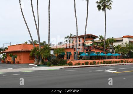 COSTA Mesa, CALIFORNIE - 25 février 2024 : Avilas El Ranchito Restaurant mexicain sur Placentia Avenue. Banque D'Images