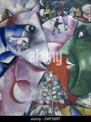 Marc Chagall, I and the Village, 1911, huile sur toile, 192,1 cm × 151,4 cm (75,6 po × 59,6 po), Museum of Modern Art, New York Banque D'Images