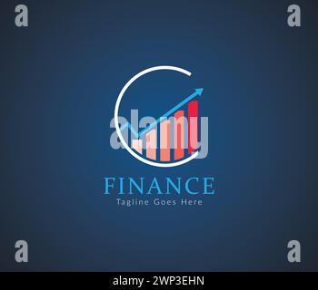 Modèle de logo d'entreprise de comptabilité, logo de marketing, conception de vecteur de logo de finance Illustration de Vecteur