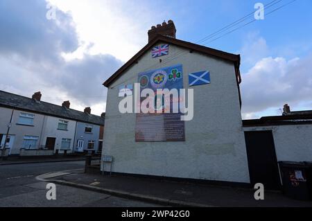 Mémorial Stevie McCrea à Kilburn Street à Belfast Banque D'Images