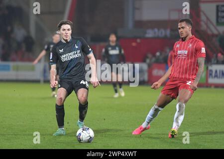 Cheltenham, Angleterre. 5 mars 2024. Conor Coventry de Charlton Athletic pendant le match Sky Bet EFL League One entre Cheltenham Town et Charlton Athletic. Kyle Andrews/Alamy Live News Banque D'Images