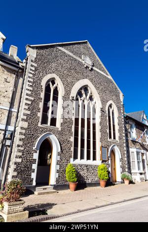 Extérieur de Beer Congregational Church sur Fore Street dans la ville balnéaire de Beer, Devon, Jurassic Coast, Royaume-Uni Banque D'Images